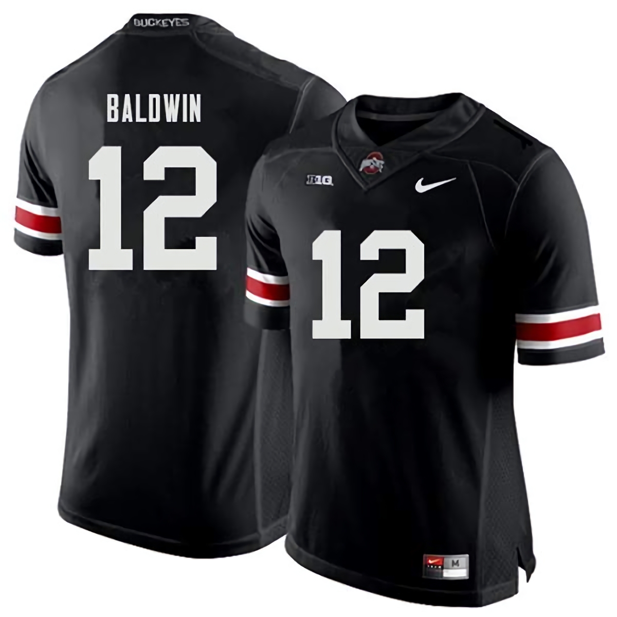 Matthew Baldwin Ohio State Buckeyes Men's NCAA #12 Nike Black College Stitched Football Jersey XMD1156IO